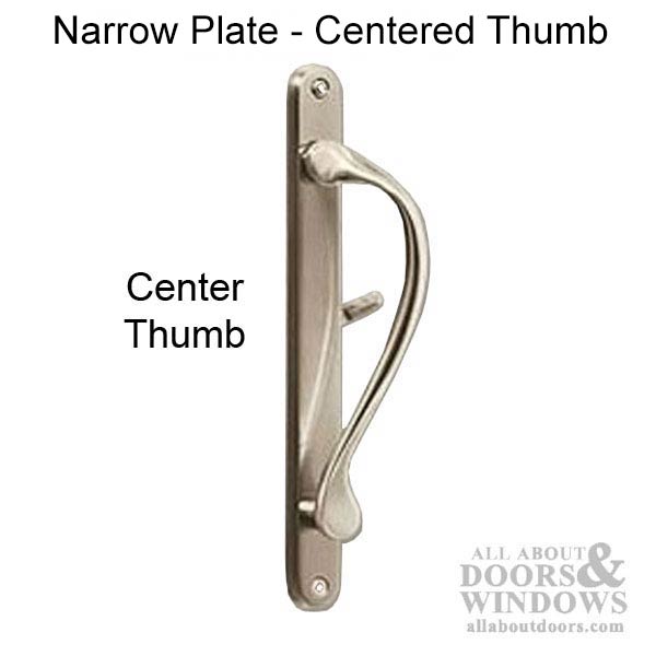 Marvin Narrow Pull, Center Thumb Sliding Door Handle