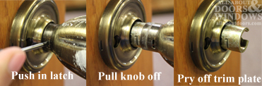 how to remove a door knob