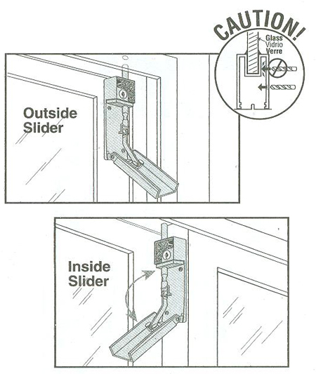 outside inside sliding door bolt lock