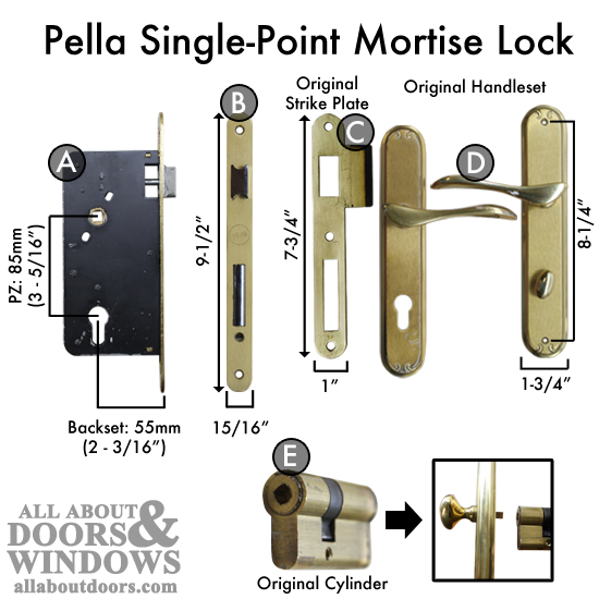 How to Replace a Pella SinglePoint Mortise Lock with a PZ of 85mm