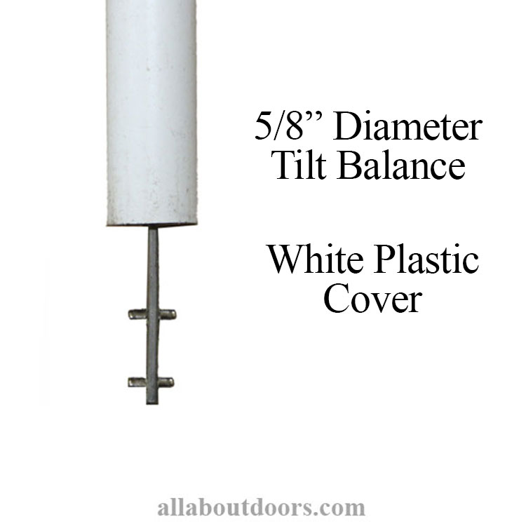 5/8 inch White Spiral Tilt Balance