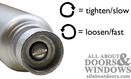 Adjust storm door closer