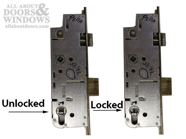 locked unlocked pella multipoint lock