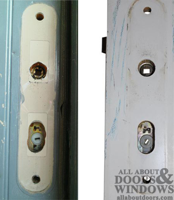 plastic or metal keyhole pella lock