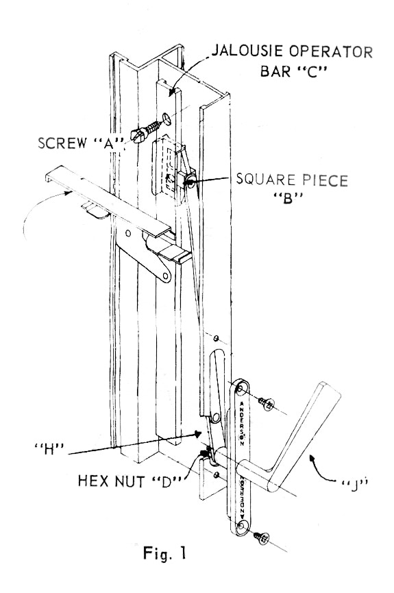 Install Andersen Jalousie Lever