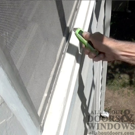 razor blade storm window caulk