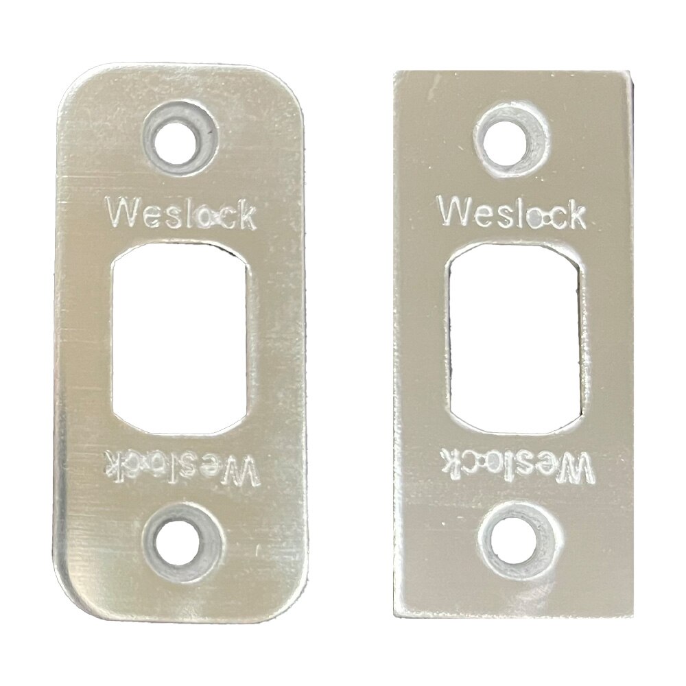 Weslock Deadbolt Strike Plates in Polished Chrome