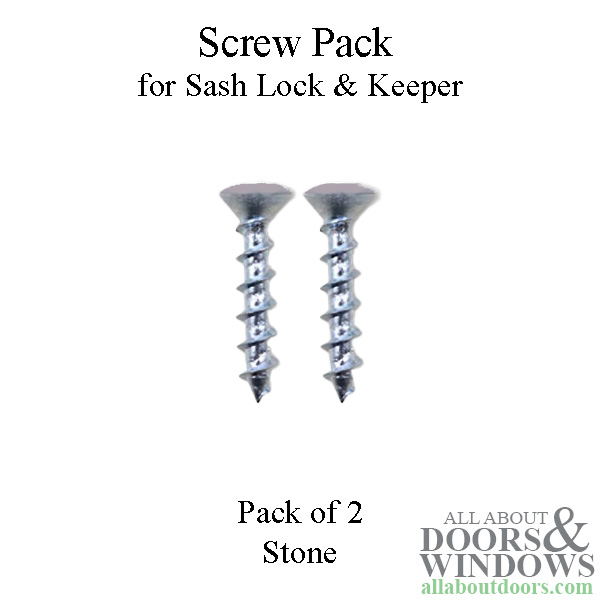 Screw pack for lock and keeper