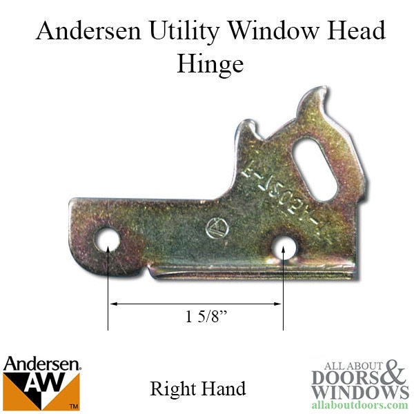 Head Hinge Right 7205-2 for Andersen Basement/Utility Window - Dimensions