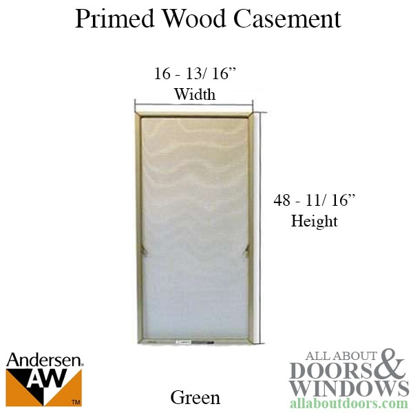 Andersen primed wood casements aluminum screen frame