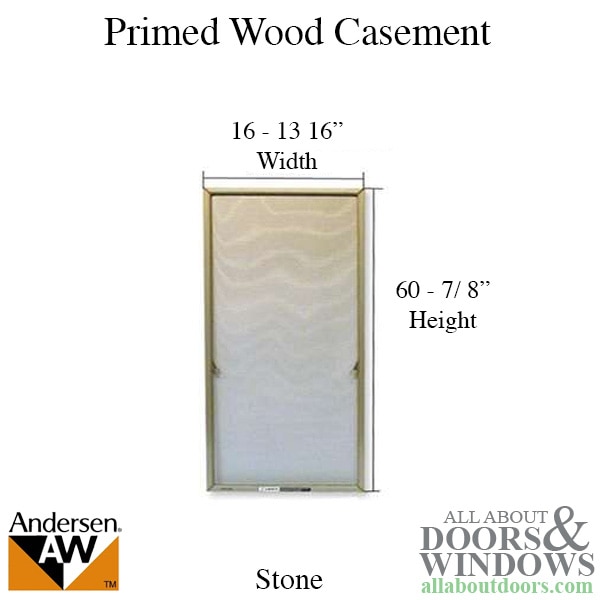Andersen primed wood casements aluminum screen frame