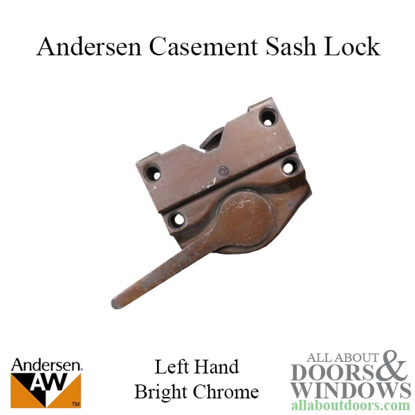 Andersen casement window sash lock used with roto-gear crank operators