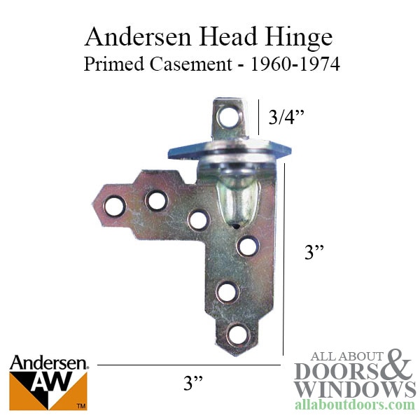 Andersen Primed Casement Window Right Head Hinge - Profile Dimensions