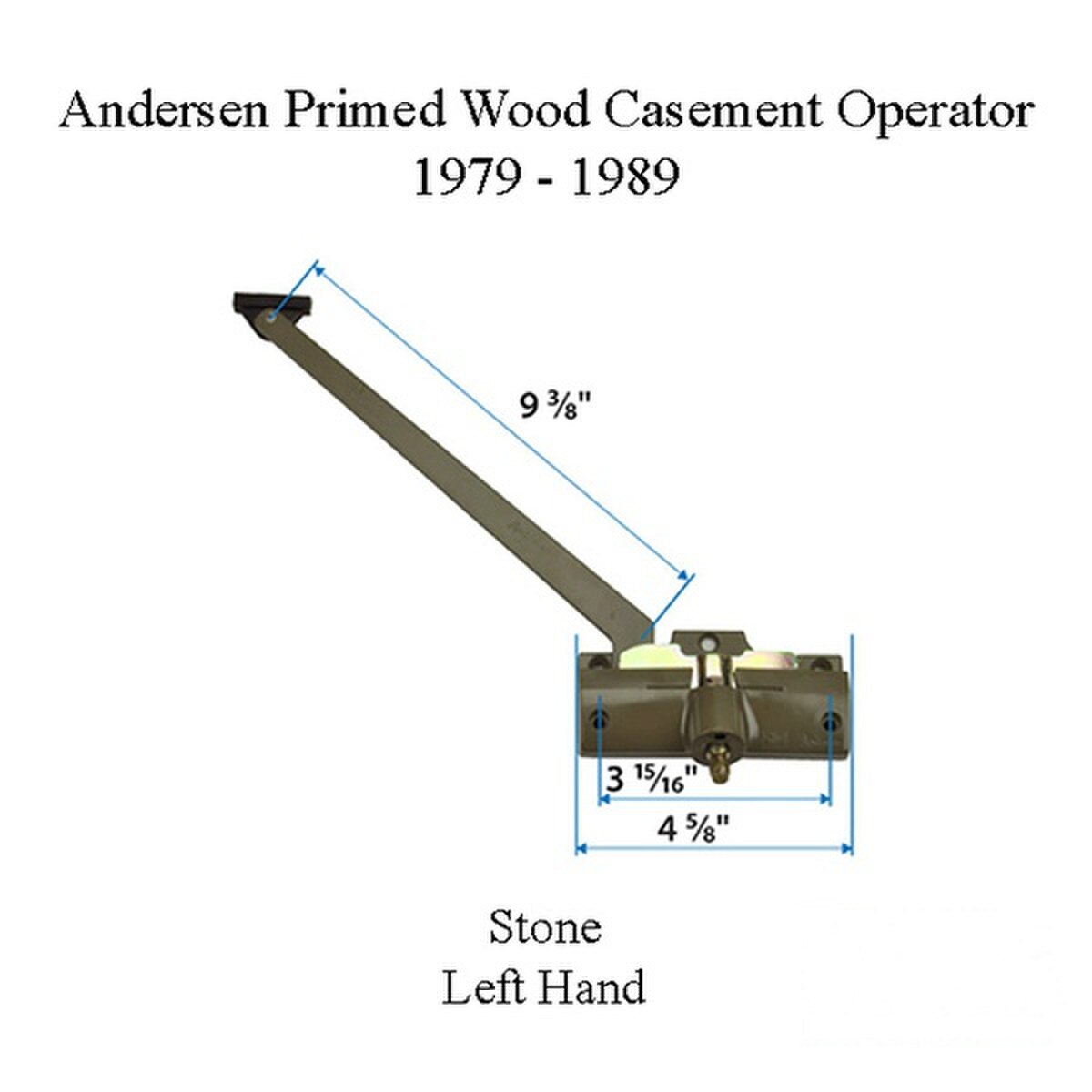 Andersen Primed Wood Casement Operator 1979-1989 - Left
