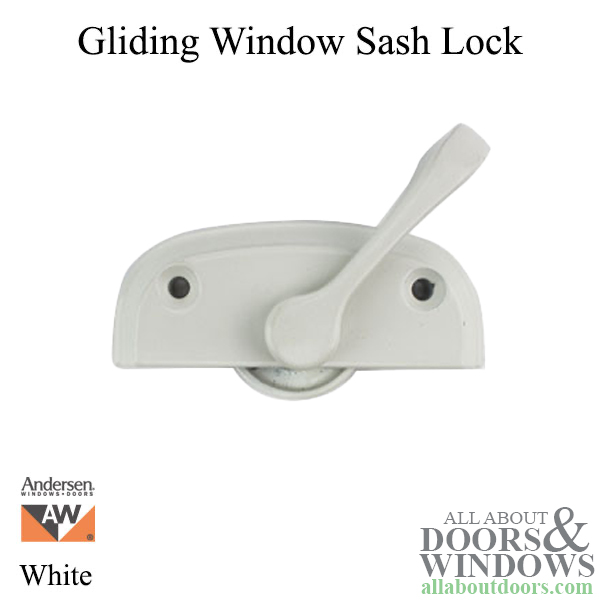 gliding window sash lock, white