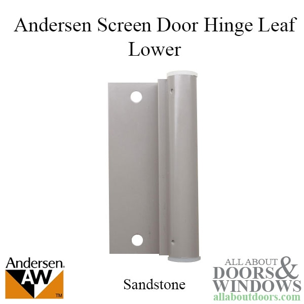 Andersen lower screen door hinge leaf for hinged doors with screws