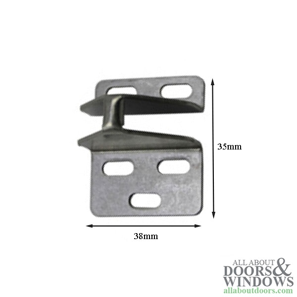 Stainless Steel Sliding Door Lock Keeper Kit - Dimensions