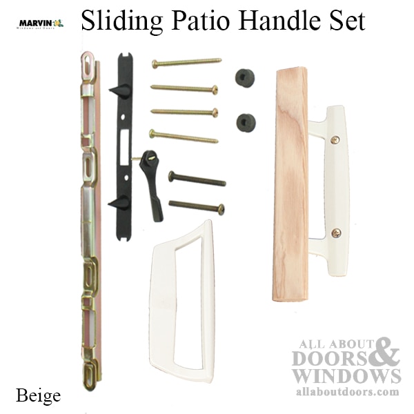 Marvin, Sliding Patio Door Complete Handle Set, Beige