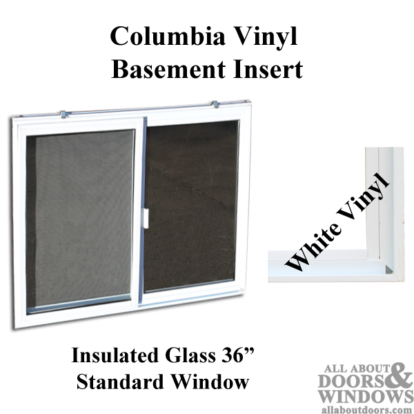 C 400 36 Vinyl Basement Window Insert, How Wide Is A Standard Basement Window