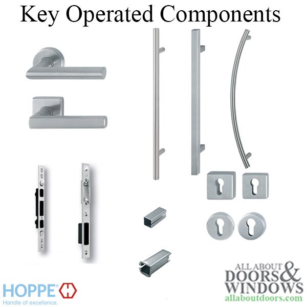 Hoppe Amsterdam Half Handle for Interior Entrance Doors - Key Components