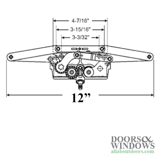 Technical diagram for Truth Entrygard 11.42.00.500 awning operator