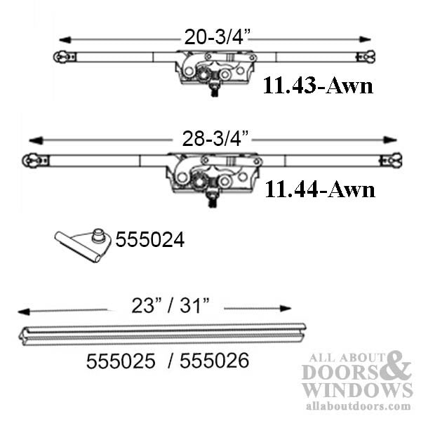 Installation layout and specifications for Amesbury Truth 11.43 operator