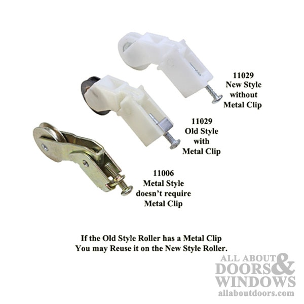 1 Inch Nylon Wheel Roller Assembly with Adjustment Screw for Sliding Screen Door