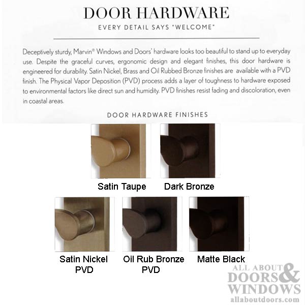 Marvin Contemporary Handle, Active Ultimate Hinged French Door- Matte Black