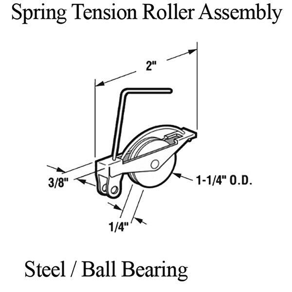 Slide-Co 1-Inch Steel Spring Tension Rollers For Screen Doors – 2-Pack (Model S-1010)
