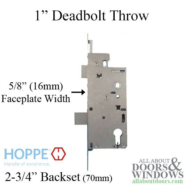 Hoppe Mortise single point lock 16mm 70/92 with 1 inch deadbolt