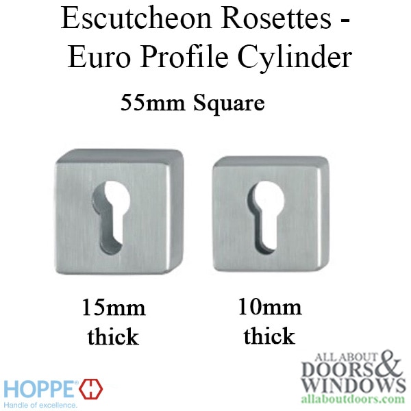 Hoppe Square Rosettes for Euro Profile Cylinder