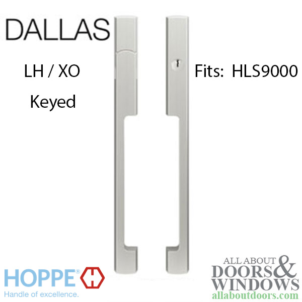 HOPPE Dallas left hand keyed sliding door handle set for 1-3/4 door