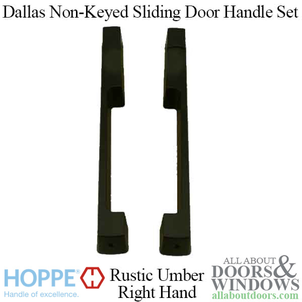 HOPPE Dallas right hand non-keyed sliding door handle set 1-3/4" panel
