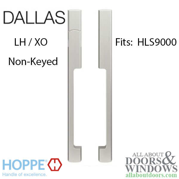 HOPPE Dallas left hand non-keyed sliding door handle sets for 1-3/4 door