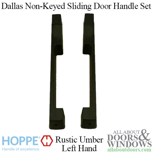 HOPPE Dallas left hand non-keyed sliding door handle set 1-3/4" panel