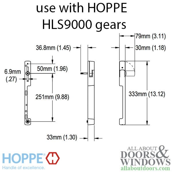 HOPPE Dallas Series Sliding Door Handle