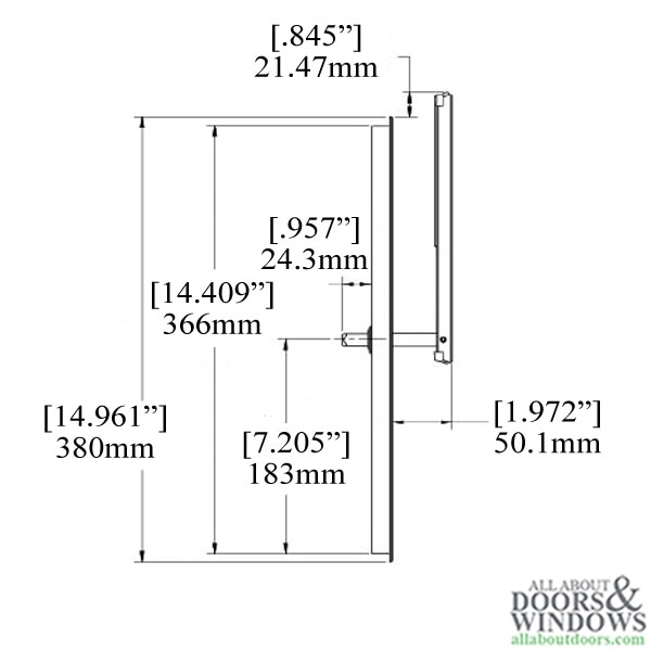 HOPPE Folding Handle and Pull for Lift and Slide Door System -