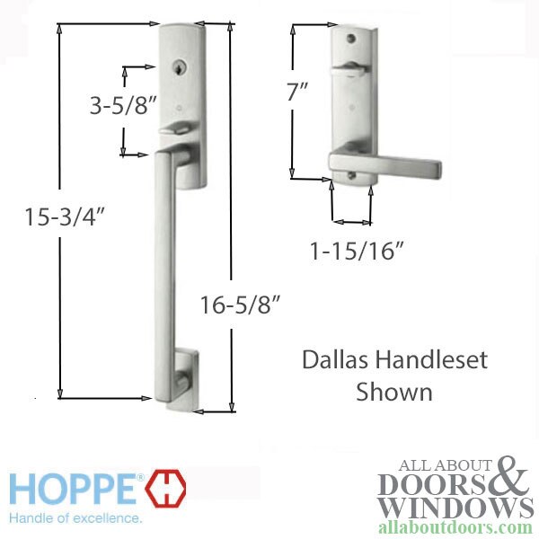Hoppe Dallas Contemporary Entrance Handle Set