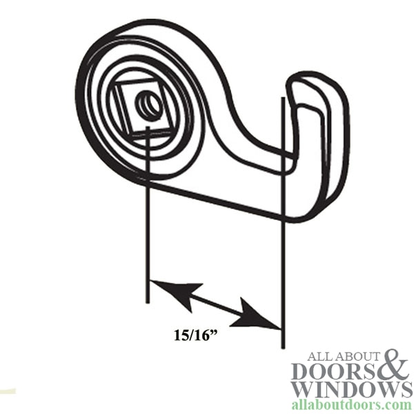 Long 15/16 Inch Replacement Hook for Sliding Screen Door Latch Assembly