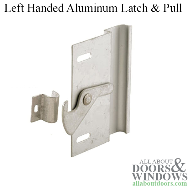 Left Handed Latch & Pull for Sliding Screen Door - Aluminum