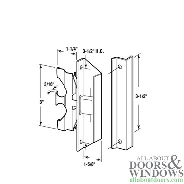 Weathershield Screen Door Handle Set Black