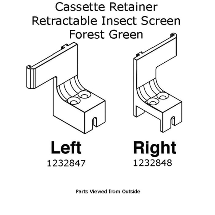 Cassette Retainer w/screws - Insect Screen Retractable - Right -for ...