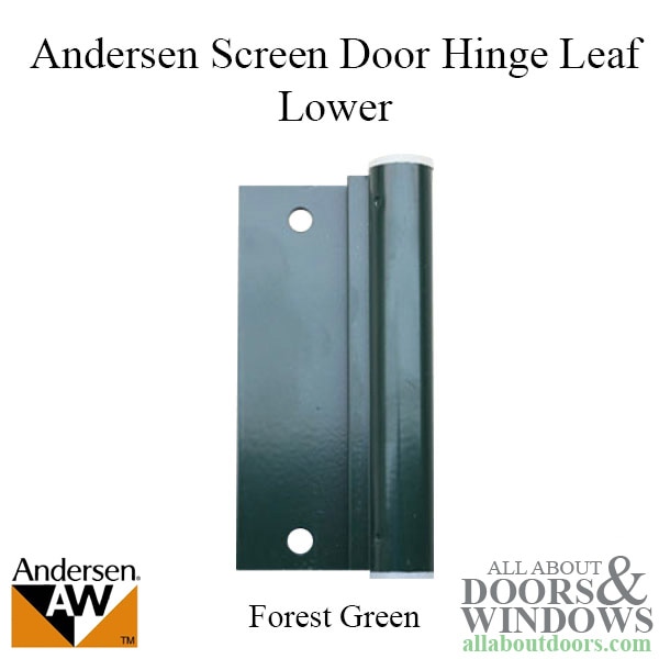 Andersen lower screen door hinge leaf for hinged doors with screws