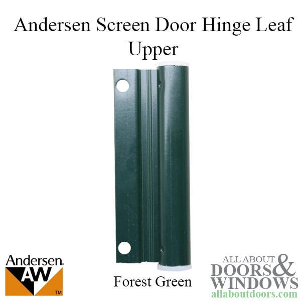 Andersen upper screen door hinge leaf for hinged doors with screw