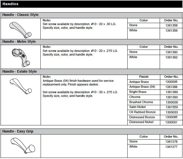 Andersen Window Crank Handle