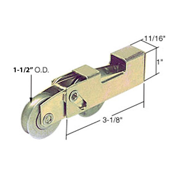 Tandem Roller Assembly Sliding Patio Door Steel Ball Bearing