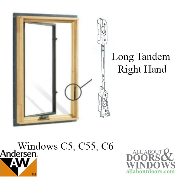 Tandem Sash Lock Installed on Andersen Tall Window 