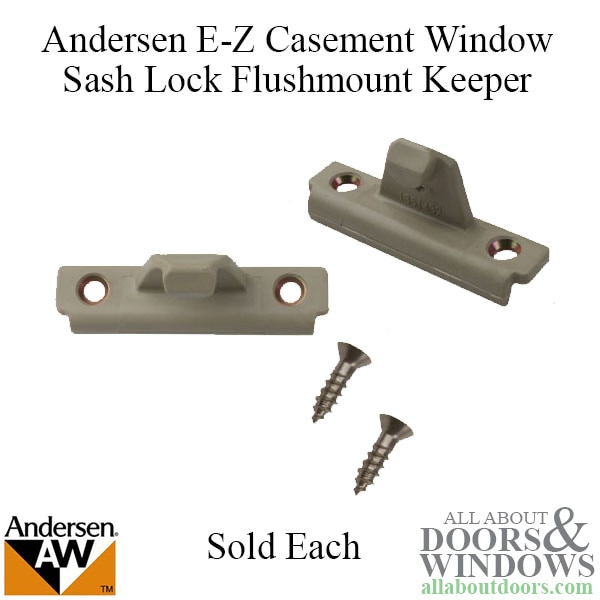 Andersen E-Z Casement window sash lock keeper with screws