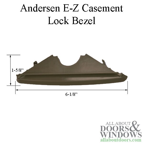 Andersen E-Z Casement Lock Bezel 1999 to Present | Profile Dimensions