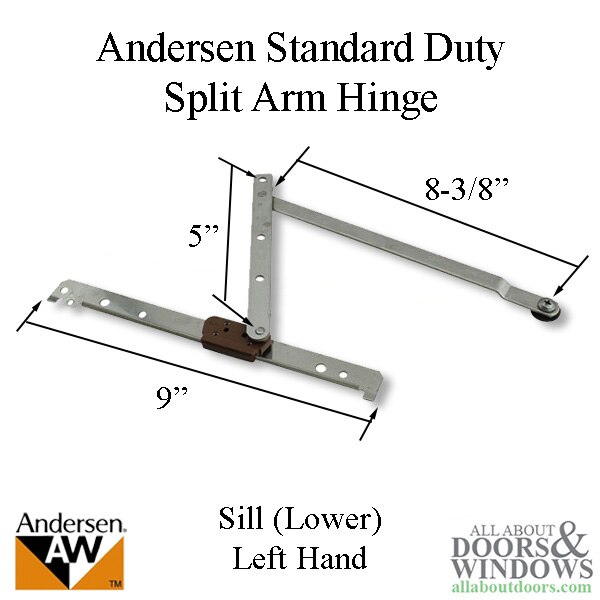 Andersen Split Arm Left Handed Sill Hinge
